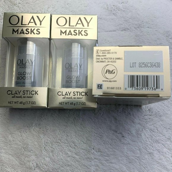 Olay Masks Glow Boost White Charcoal Clay Stick 3 - Picture 3 of 3